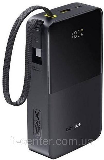 Батарея універсальна Baseus EnerFill FC51 Bipow2 Pro 20000mAh 22.5W PD/QC build-in cable Black (E0027701)