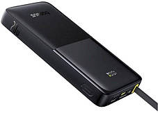 Батарея універсальна Baseus Bipow 2 10000mAh 20W with Built-in USB-C Cable Black (P10077101113-00), фото 2