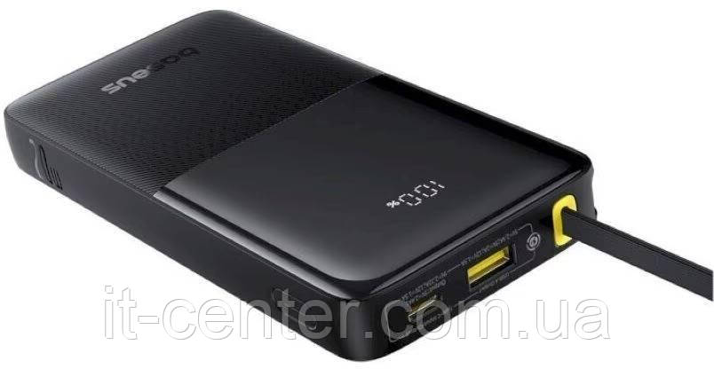 Батарея універсальна Baseus Bipow 2 10000mAh 20W with Built-in USB-C Cable Black (P10077101113-00)