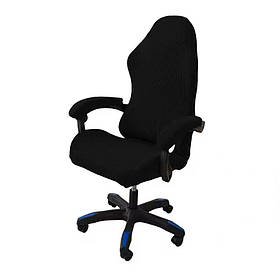 Еластичний захисний чохол на ігрове/комп'ютерне крісло Semi Chair Cover з підлокітниками - Black - XL