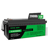 Аккумулятор LiFePO4 DATOUBOSS 12.8V 200Ah с BMS, литий-железо-фосфатная батарея для солнечных систем, ИБП, RV