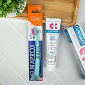 Набір Curasept Curaprox Baby Curakid від 6 місяців до 4 років (паста без фтору 50 мл + м'яка щітка)