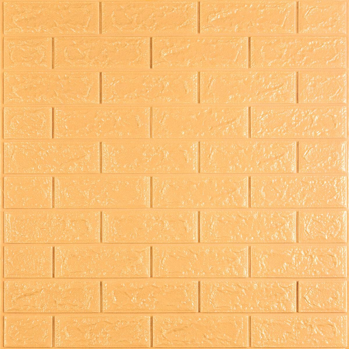 3D панель самоклеюча 700х770х5мм цегла Жовто-пісочний (009-5) SW-00000028