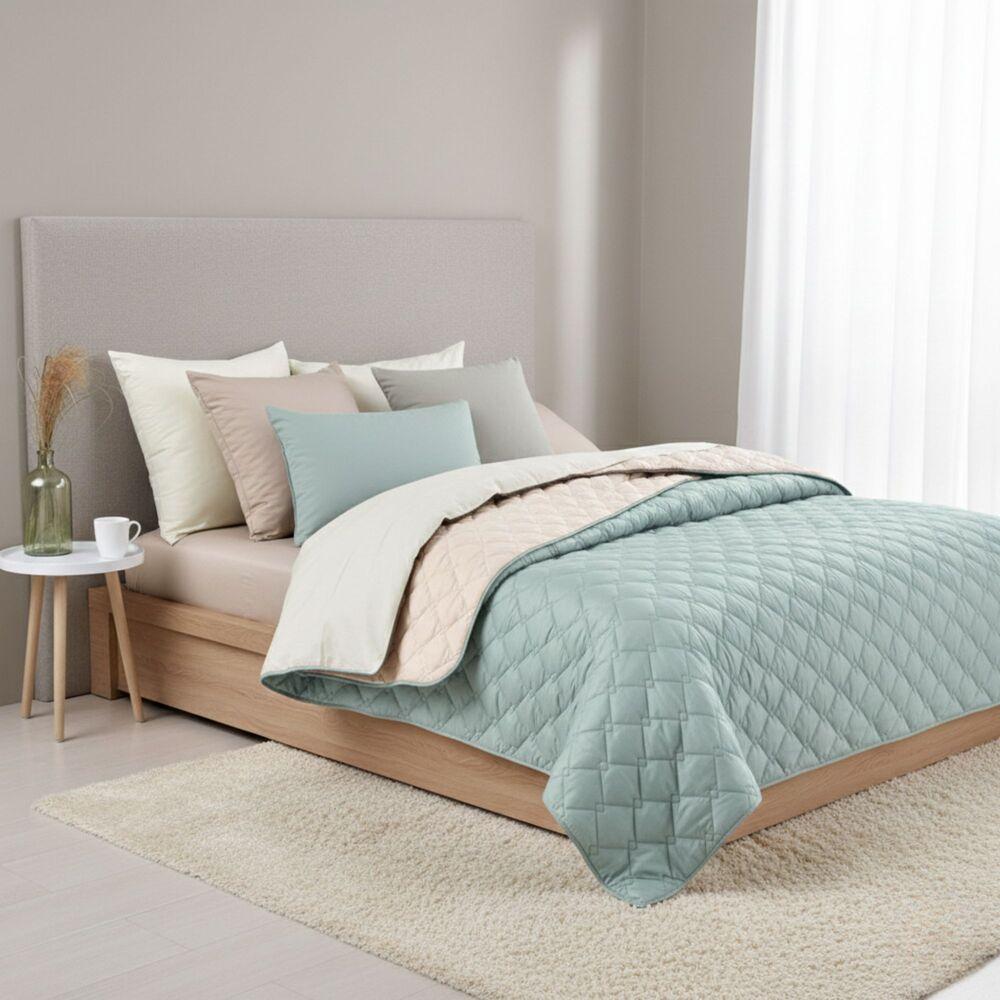 Покривало 210х240 см IDEIA стьобане двостороннє якісна стібка мікрофібра на ліжко диван, фото 1