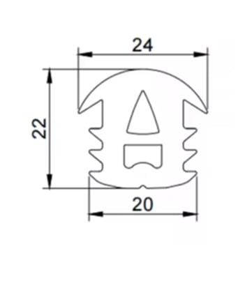 Ущільнювач для сонячних панелей (24*22*20 мм), EPDM, фото 2