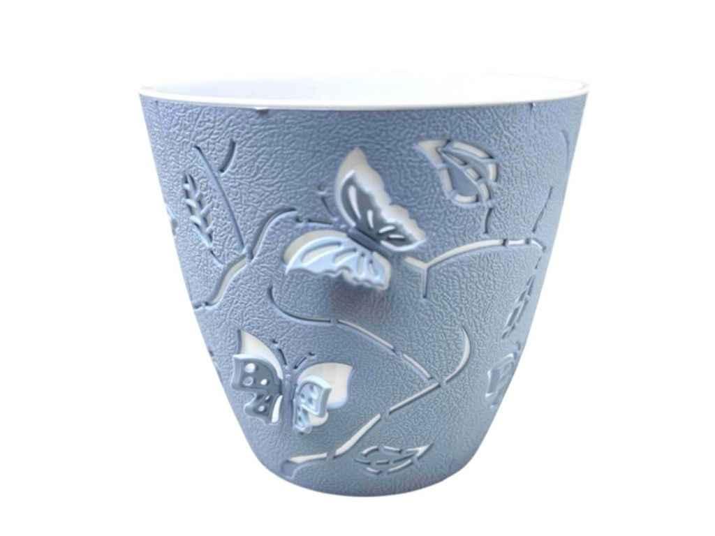 Горщик для квітів 1,4л 3D мікс ТМ ALYA PLASTIK, фото 1