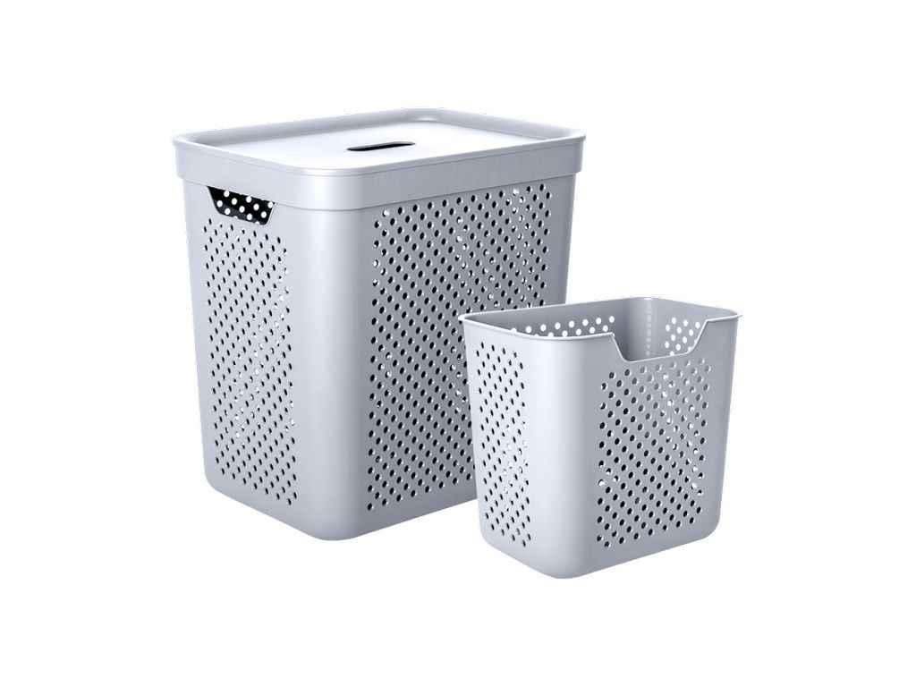 Корзина 35л 39*29*40см сірий Simple з органайзером ТМ АЛЕАНА, фото 1