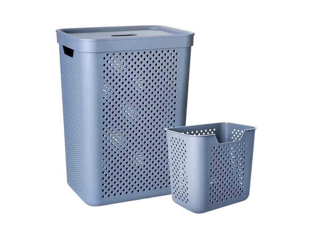 Корзина 45л 39*29*45см сірий Simple з органайзером ТМ АЛЕАНА, фото 1