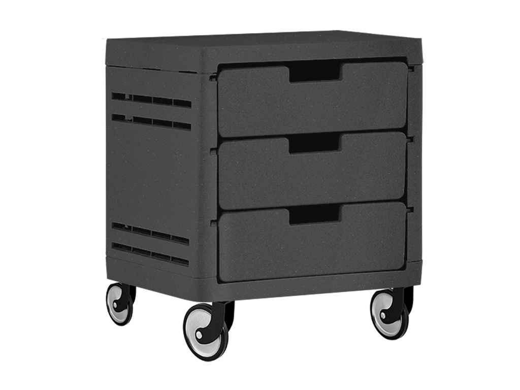 Комод 3-яр. темно-сірий на колесах ТМ АЛЕАНА, фото 1