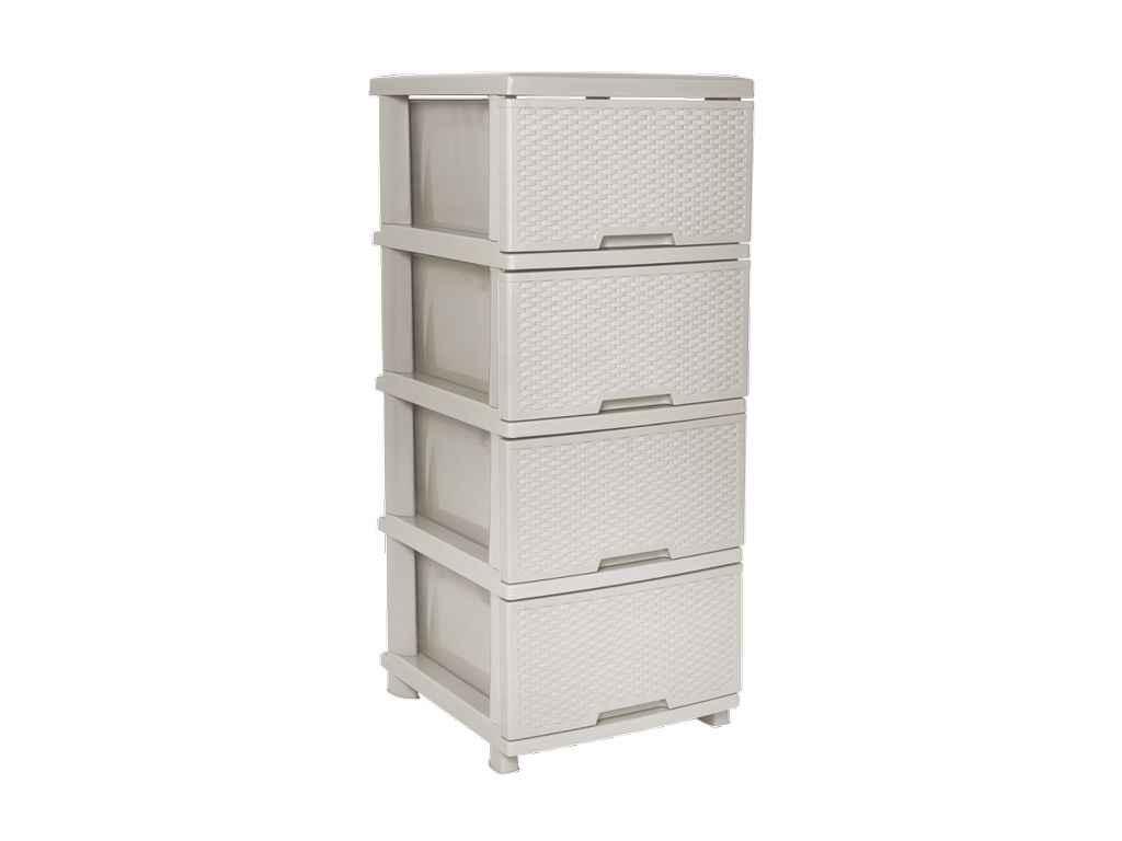Комод 4-яр. біла роза Ротанг ТМ АЛЕАНА, фото 1