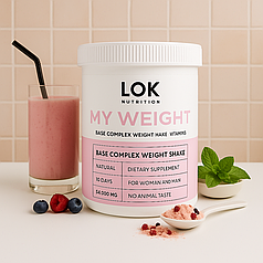 Протеїновий коктейль для жінок для набору ваги LOK Nutrition 500 гр. Лісові ягоди