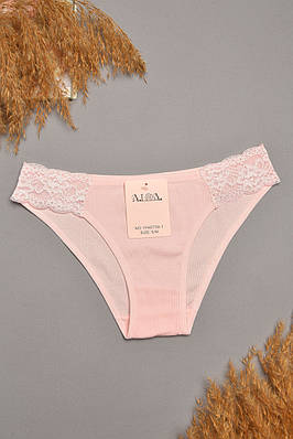 Труси жіночі світло-рожевого кольору з гіпюровими вставками 207856T Безкоштовна доставка