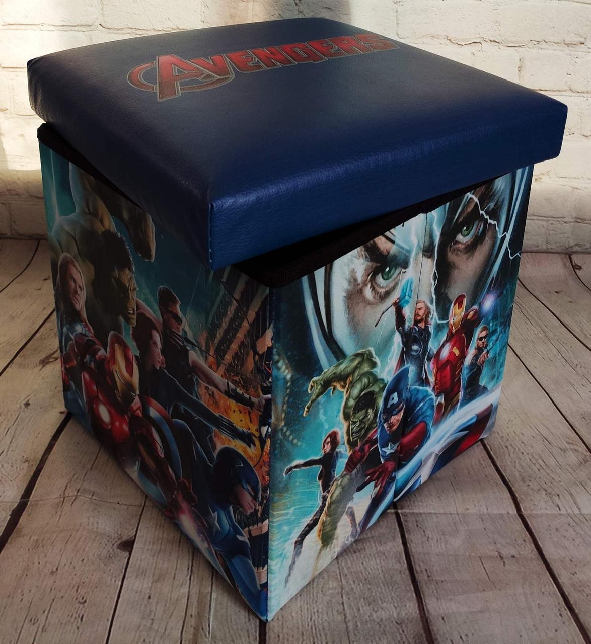 Пуф — банкетка складаної для зберігання іграшок і дрібниць, Avengers