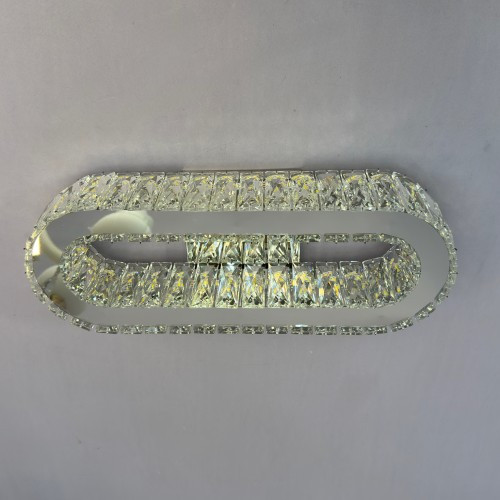 Кришталева стельова прямокутна люстра 582 B-400 CH, фото 1