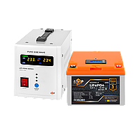 Комплект резервного живлення LP(LogicPower) ДБЖ + літієва (LiFePO4) батарея (UPS В500 + АКБ LiFePO4 410W)