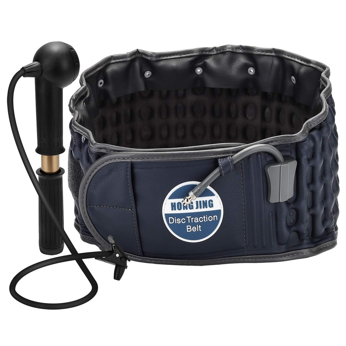 Надувний декомпресійний пояс HONGJING для попереку, ортопедичний пояс підтримки спини з ручним насосом, універсальний розмір 29–49, фото 1