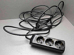 Подовжувач мережевий фільтр Б/У Borsan BR-1573-5 3 гнізда 5 м чорний