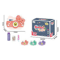 Камера з мильними бульбашками 6280 (60/2) на батарейках, мелодія, світло, звукові ефекти, пляшечка з рідиною, ремінець з карабіном