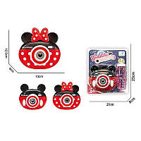 Камера з мильними бульбашками 676 (60/2) 2 види, на батарейках, музика, звукові ефекти, підсвічування, пляшечка з рідиною,