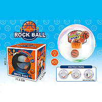 Баскетбол 111 (72/2) підсвічування, звук, прозора кулька діаметром 10 см, гумовий м’ячик, кошик на щиті, в коробці