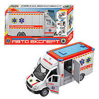 Машинка TK 97569 (24) "Авто Експерт", "Швидка допомога", ОЗВУЧ УКР МОВОЮ,  інерція, звук, підсвіч, вірші, пісні, двері, та дах