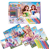 Гр Малюй піском 66583 (24) "4FUN Game Club", 6 карток, 6 кольорів піску, щітка, в коробці