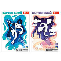 Картон білосніжний super УП-28 целюлозний А4 (6 арк), обкладинка-слайдер (крейдовий папір 115г/м2) (1)