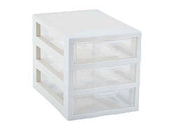 Комод 3-яр. біла роза органайзер універсальний ТМ АЛЕАНА