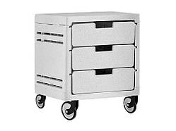 Комод 3-яр. білий на колесах ТМ АЛЕАНА