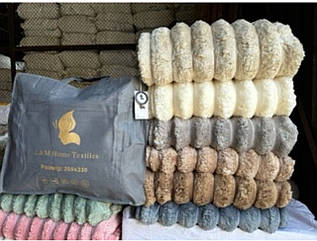 Плед.200-230 євро 4 см смужка Кольори мікс найщільніший із пледів