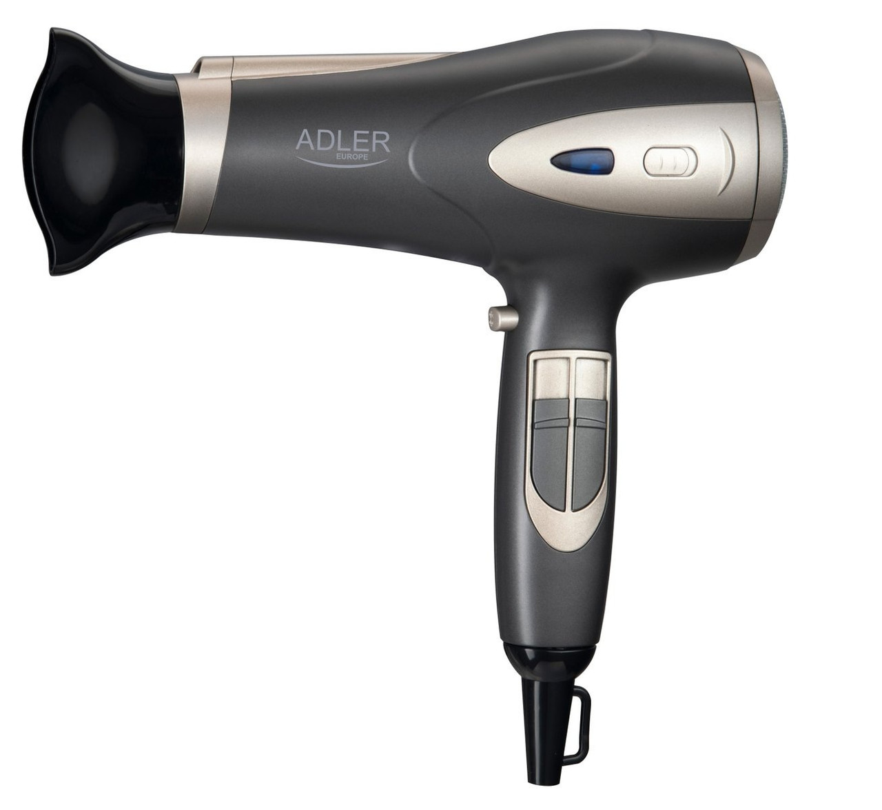 Новий фен для волосся з функцією іонізації Adler AD2248 Grey Champane з Європи з гарантією, фото 1