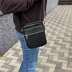 Чоловіча компактна сумка натуральна шкіра Wave 21 х 17 х 7 см