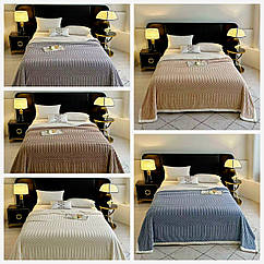 Плед мікрофібра з овчиною 2.2×2.0 мод 114