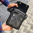 Чоловіча ділова сумка барсетка натуральна шкіра багато відділень Modern leather, фото 8