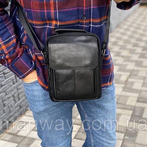 Чоловіча ділова сумка барсетка натуральна шкіра багато відділень Modern leather, фото 1