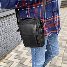 Чоловіча ділова сумка барсетка натуральна шкіра багато відділень Modern leather, фото 3