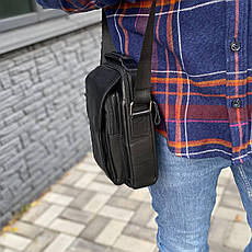 Чоловіча ділова сумка барсетка натуральна шкіра багато відділень Modern leather, фото 2