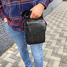 Чоловіча ділова сумка барсетка натуральна шкіра багато відділень Modern leather, фото 4
