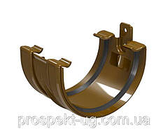 З'єднувач пластиковий ринви водостічної Regenau 125 коричневий