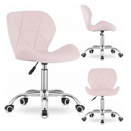 Крісло на колесах Bonro B-531 велюр світло-рожеве, фото 1