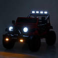 Електромобіль двомісний дитячий Jeep Rubicon 4X4 (сірий колір), фото 3
