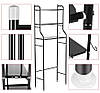 Полиця-стелаж підлогова над пральною машиною Чорна | Полиця у ванну | Етажерка для ванної, фото 4