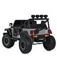 Електромобіль двомісний дитячий Jeep Rubicon 4X4 (сірий колір), фото 7