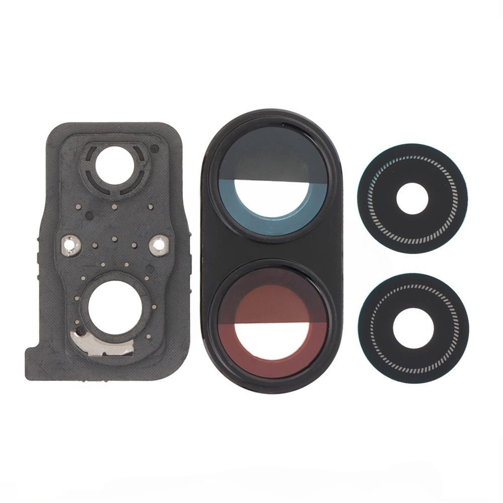 Скло камери Xiaomi Poco X7 Pro з рамкою чорного кольору, Black/Yellow, фото 1