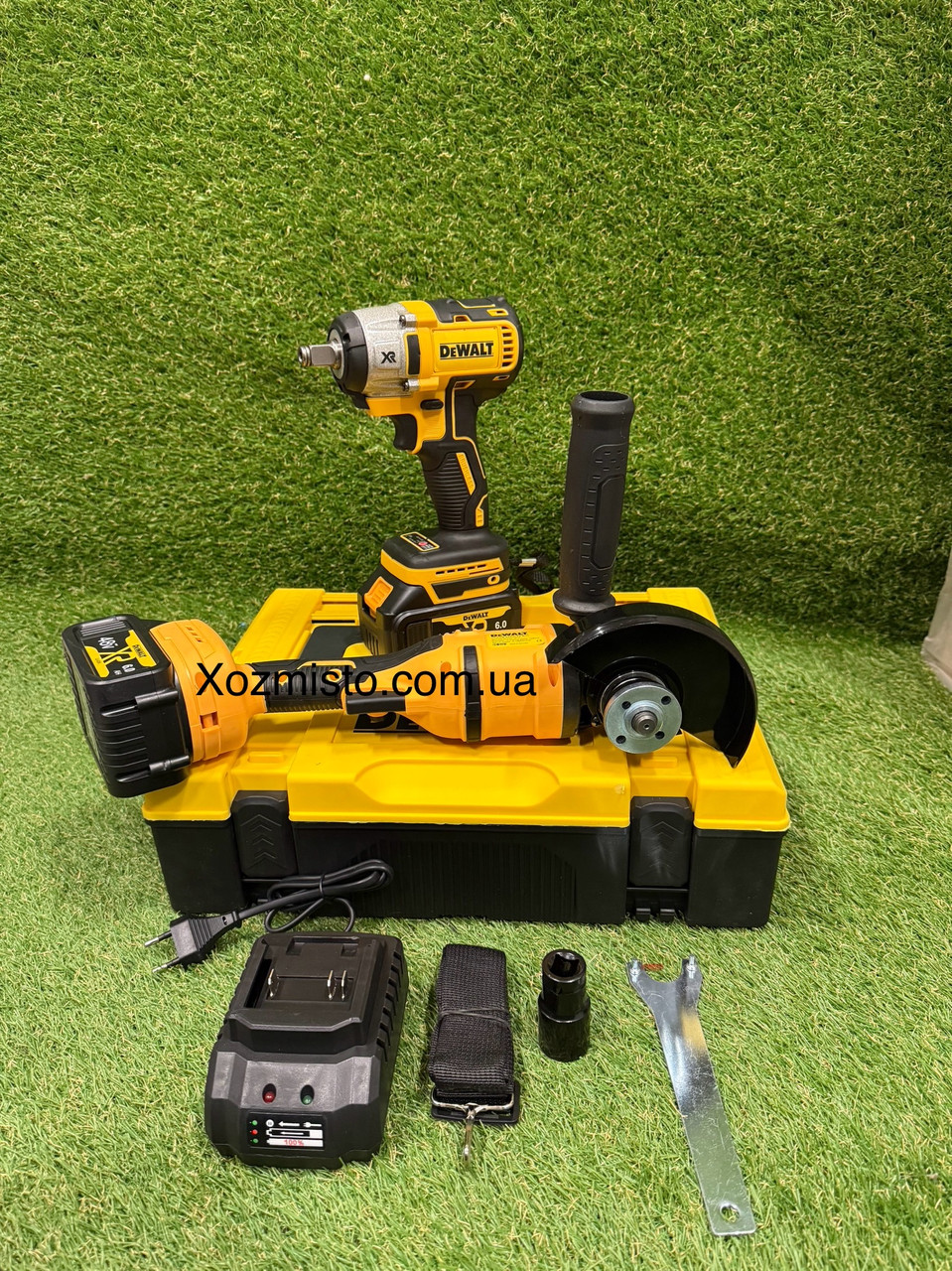 Набір 2в1 АКБ DeWalt 48 V (Гайковерт DCF922D2T + Болгарка DCG405P2) Набір 2в1 Девольт, фото 1