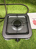 Газова плита однокомфоркова — + Баллон 5 л + редуктор зі шлангом + пальник на балон у подарунок, фото 3