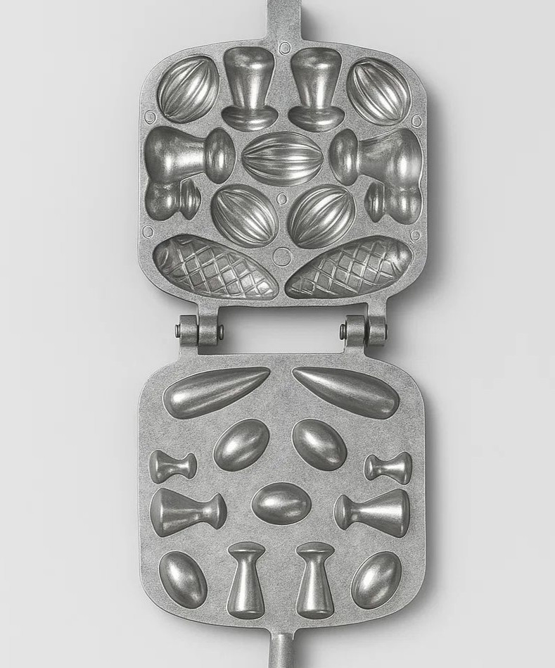 Форма для випікання печива «Лісове асорті» під начинку (горішниця, квадратна), фото 1