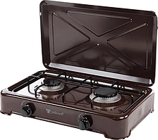 Газова настільна плита Yucel O 200 LPG black на 2 конфорки Коричневий