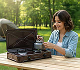 Газова настільна плита Yucel O 200 LPG black на 2 конфорки Коричневий, фото 9