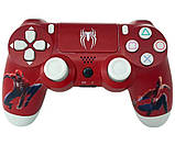 Джойстик бездротовий Double-Motor Vibration 4 Wireless Controller для PS4/PC Spiderman, фото 2